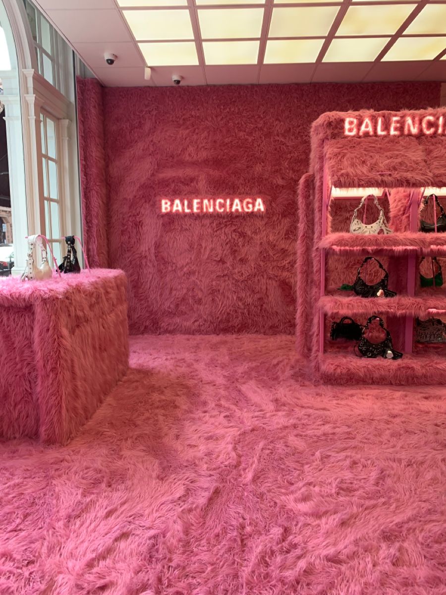 Pink Balenciaga store London
